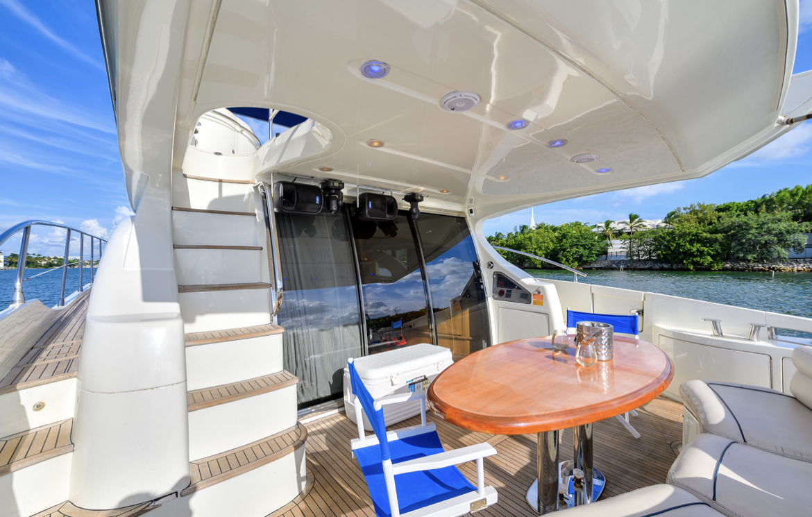 70 ft Azimut motor yacht for yacht charter at Miami River, Little Havana, miami-yacht-rental, view 3
