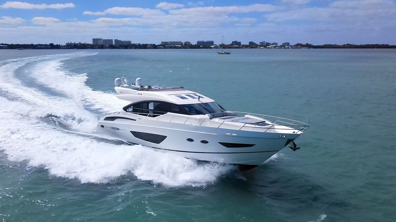 74 ft Princess motor yacht for yacht charter at Harbor West Marina, North Bay Village, miami-yacht-rental, view 37