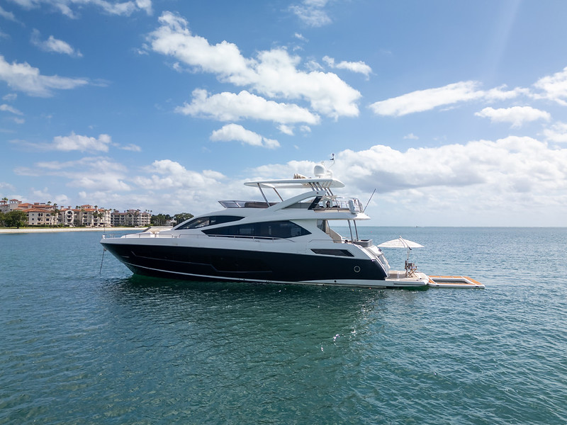 80 ft Sunseeker motor yacht for yacht charter at Miami beach Marina, South Beach, miami-yacht-rental, view 7